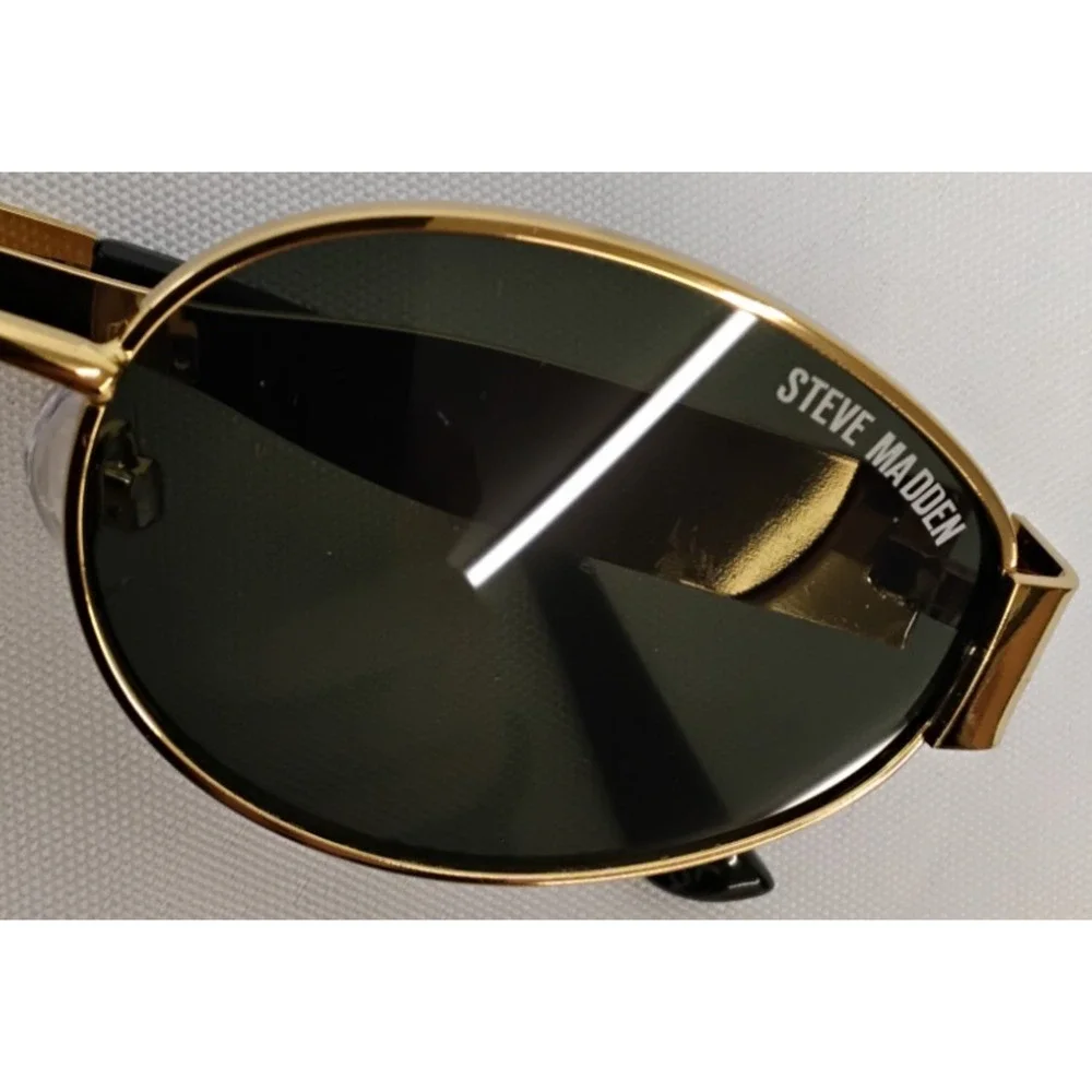 Steve Madden Mystie Sunglasses Gold Frame Gray Lens w/ Bag #Z4954